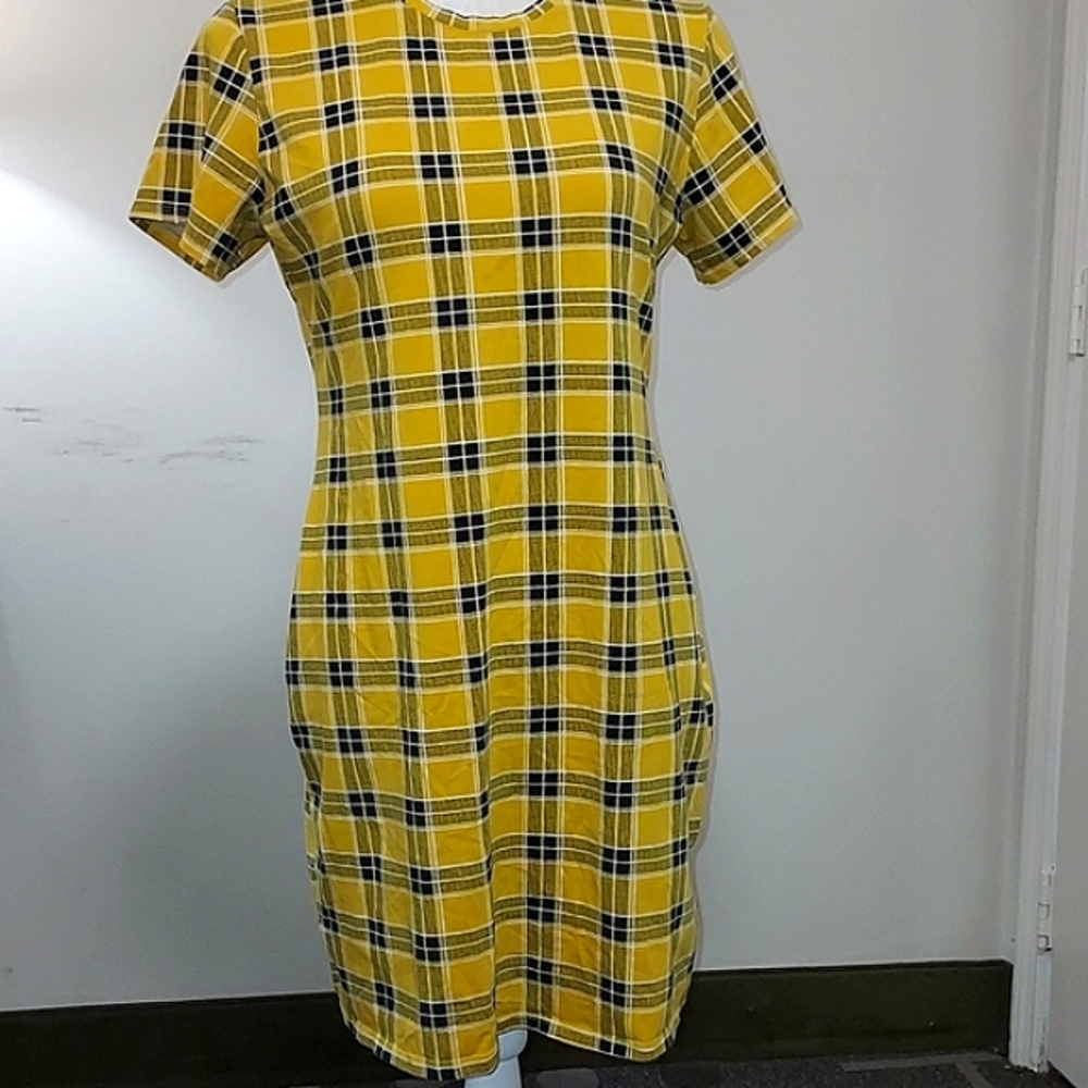 Size Large Yellow & Navy Blue "Clueless" (the movie) looking dress ‼️